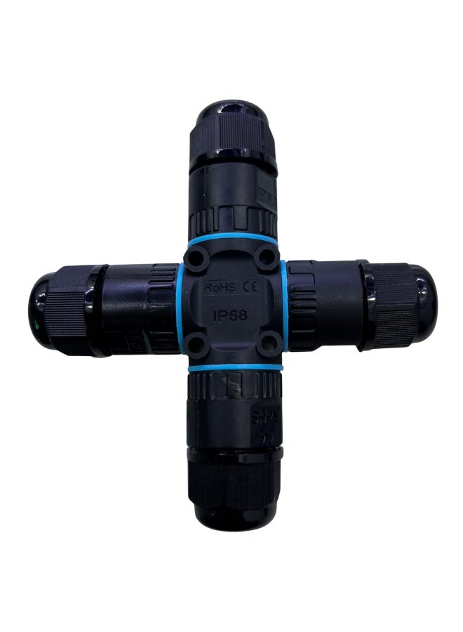 CZEN ELECTRIC CZEN IP68 Waterproof X-Type Cable Connector | M20 | 4-Way Electrical Junction | Outdoor & Underground Wiring | Garden | Landscape | Solar | Street Lighting | Power Cable Branching | Electrical Distribution - Image 1
